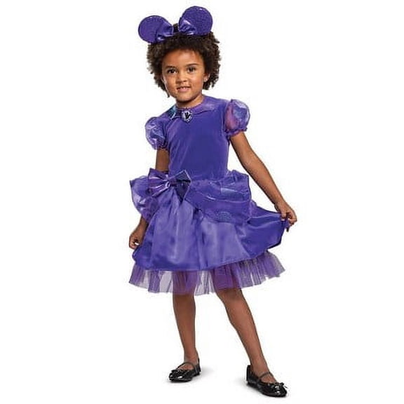 Disguise Minnie Mouse Potion Purple Deluxe Costume for Girls with Sequined Ears, for Toddlers, 3T-4T