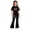 Black 02c, variant on Summer Clothes for Teen Girls Size 6-12 Years Tween Girls Clothes 2PCS Sets Crop Tops & Flare Pants with Letter Print Summer Outfits