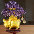 thumbnail image 1 of Artisanat en Cristal Fortune Arbre Richesse Cochon Décoration de Bureau Ornement de Table, 1 of 1