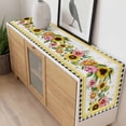 thumbnail image 4 of Sunflower Table Runner - 60 Inch Long, Kitchen Dining Table Runner Dresser Scarves, Pink Yellow Floral Elegant Pastoral Botanical Farmhouse Decor for Coffee Tables Wedding Party Banquet, 4 of 8