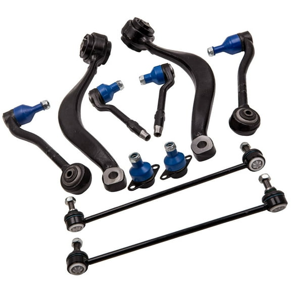 maXpeedingrods 10Pc Front Suspension Kit for BMW X5 E53 2000-2006, Front Lower Control Arms w/Ball Joints Sway Bar Links Outer Tie Rods
