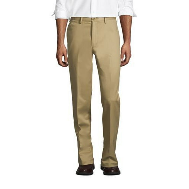 Lands' End Men's Traditional Fit No Iron Chino Pants Khaki 42 NEW