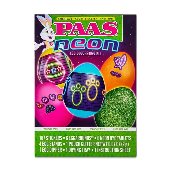 PAAS® Neon Easter Egg Decorating and Dye Kit, 1 Each