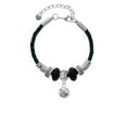 thumbnail image 2 of Delight Jewelry 10mm Clear Crystal Drop Middle Sister Celtic Knot Leather Bead Bracelet, 7"+2" Extender, 2 of 4