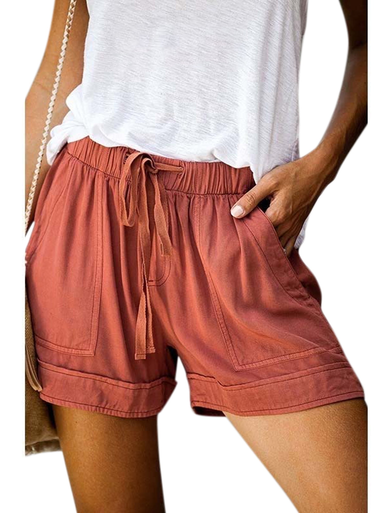 2019 Ladies Summer Casual Loose Fitness CottonYoga Short Trousers Womens Elastic Waist Short Pants