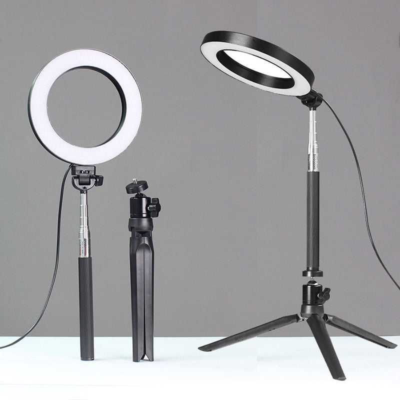 LED Ring Light with Stand 5500K Dimmable Lighting Kit for Makeup Phone Camera 