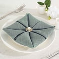 thumbnail image 4 of Balsa Circle 5 Pieces Dusty Blue 20" Premium Polyester Napkins Faux Burlap, 4 of 8