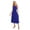Dark Blue, variant on Women's Pleated Spaghetti Strap Tie Waist Midi Dress 95% Polyester 5% Spandex Lightweight Sheer Finish for any occasion