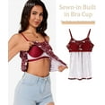 thumbnail image 2 of Women's Tank Top with Built in Bra Cup Push Up Supportive Sleeveless Camisole Tee Shirt Top Bra Relaxed Blouse S-4XL, 2 of 5
