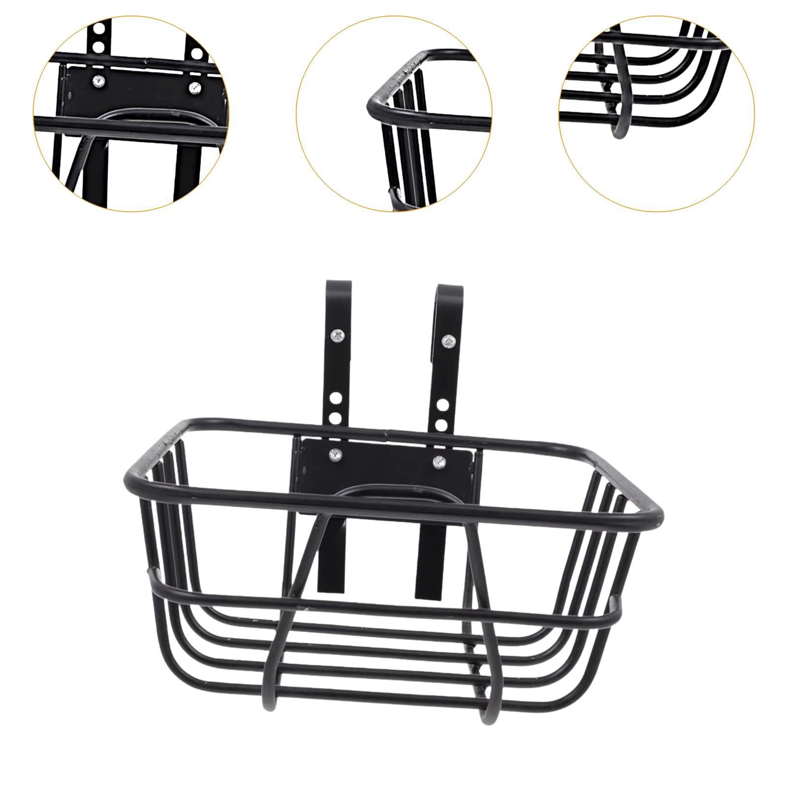 Baoblaze Bike Basket Front Basket Carrying Iron Bike Frame Basket Bike Cargo Rack 23cmx23cmx12cm