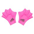 thumbnail image 1 of Webbed Swim Gloves for Water Resistance Training Silicone Rosy Color Great for Upper Body Workout, 1 of 9