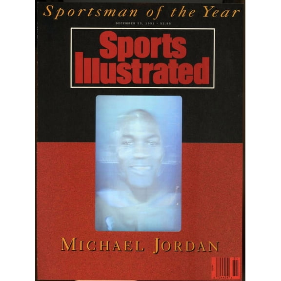 1991 Sports Illustrated Sportsman Of The Year Michael Jordan Hologram Cover
