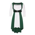 thumbnail image 3 of ICHUANYI Liquidación Mujeres Cuello Linterna Manga Color Block Patchwork Para Mujeres Vestidos Casuales Vestido Midi Retro Gótico ICHUANYI WER202308254891, 3 of 7