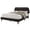 MultiColor, variant on 70.5" x 87.25" x 45.25" Brown Foam Solid Wood Leather Look  Queen Sized Bed With Wood Legs
