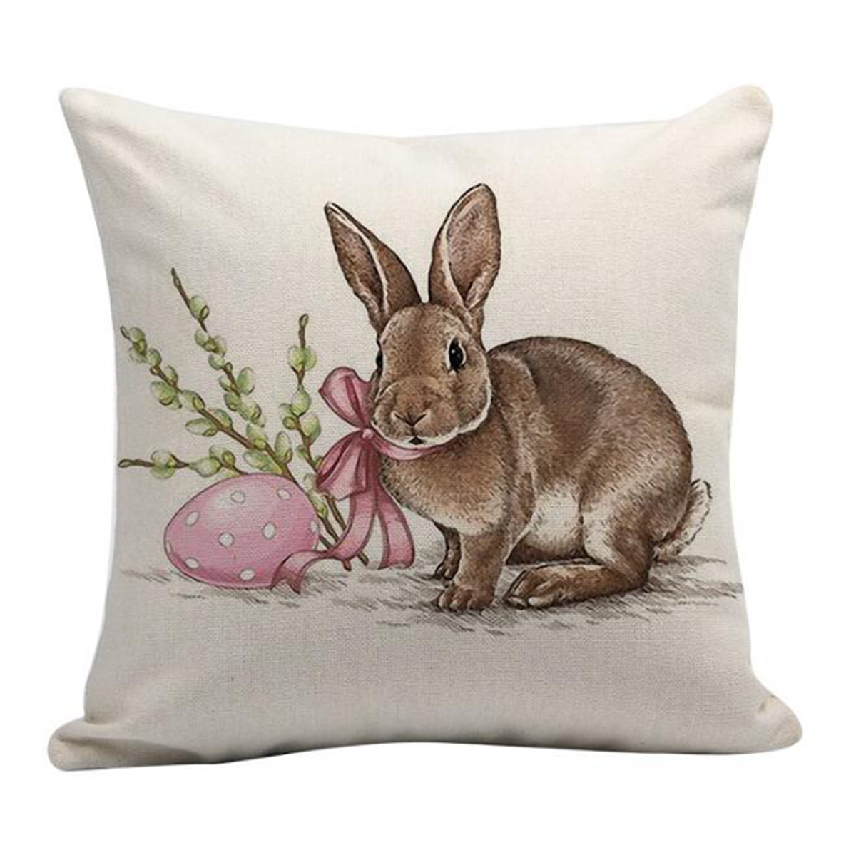 Nordic Easter Bunny Egg Cushion Cover Pillow Case Waist Throw Sofa Decor 18Inch 