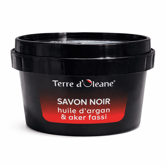 Terre d’Oleane Natural Black Soap with Argan Oil & Aker Fassi 250g - Savon Noir