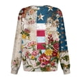 thumbnail image 5 of Bbyeadc Oversize United States 250th Anniversary Shirts for Women Long Sleeve Gift Freedom Button Shirt Round Neck Button Shirt Fashion Going Out Shirt,Multicolor(L), 5 of 5