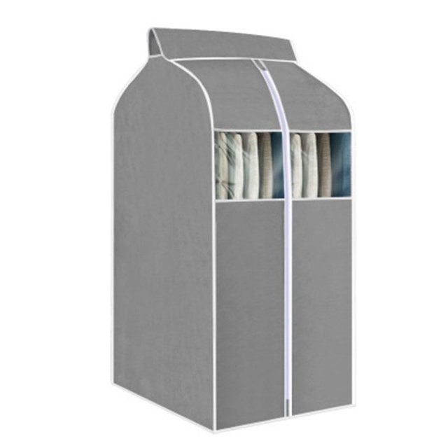 Bolsa de ropa colgante Bolsa de ropa Organizador de almacenamiento con ventanas de PVC transparente Cubierta de perchero Cubierta de ropa a prueba de polvo para trajes Abrigos Chaquetas Vestido Almacenamiento de armario Vhermosa