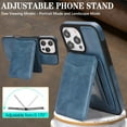 thumbnail image 5 of for iPhone 13 Pro Max Case Wallet, 2 in 1 Detachable Magnetic with Card Holder Back Cards Slot RFID Blocking PU Leather Shockproof Protective Stand Phone Case Cover for Women Men - Blue, 5 of 11