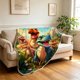 thumbnail image 1 of Cartoons Dinosaur Print Flannel Fleece Throw Blanket Soft Cozy Decorative Blanket For Home Bedroom Sofa, 1 of 6