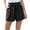 Black., variant on Akafmk Women's Summer Shorts,Womens Summer Solid Color Drawstring Elastic Waist Pocket Loose Casual Shorts Pants XL