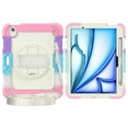 thumbnail image 2 of Dteck Full Body Protection Case for iPad Air 11 inch 2025/2024,Heavy Duty Protective Case 360° Rotating Kickstand with Screen Protector/Shoulder Strap/Pencil Holder for iPad Air 11" M3/M2,Rainbow/Pink, 2 of 8