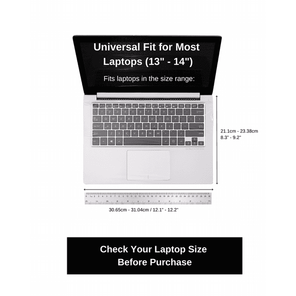 Ultra-Thin Universal Laptop Keyboard Cover [3Packs], Slim Fit, for 13-14" Laptops