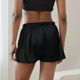 thumbnail image 4 of Satin Shorts for Women Y2K Low Rise Lace Trim Satin Micro Mini Shorts for Lounge Clubwear Half Slip Bottoms, 4 of 5