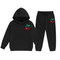 thumbnail image 3 of Byoo Toddler Girls Hoodie Sweatsuit Sets Solid Lined Hoody Sweatshirt with Pocket Jogger Tracksuit Sets Casual Cloth Set, 3 of 5