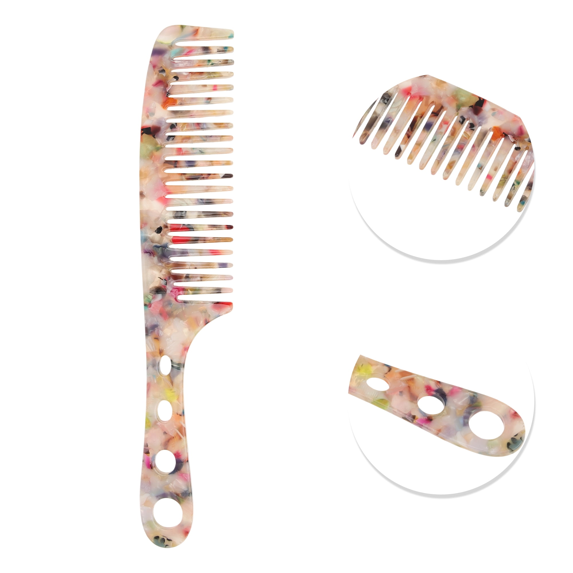 Unique Bargains 1 Pc Lightweight Long Handle Hair Comb for All Hair Types Assorted Color