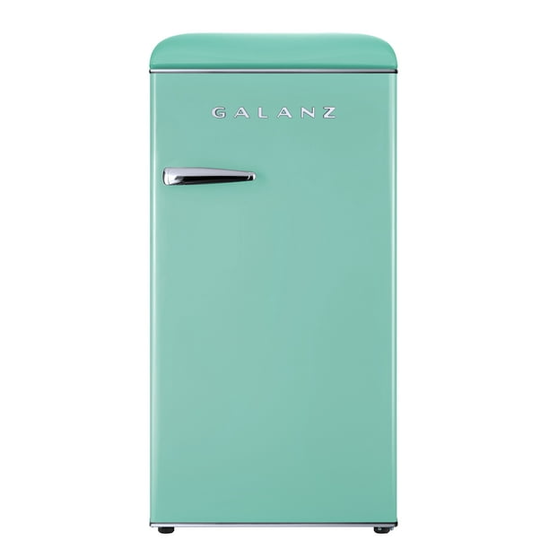 Galanz Glr33mgnr10 3 3 Cu Ft Single Door Retro Compact Refrigerator With Chiller Green Walmart Com Walmart Com