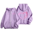 thumbnail image 2 of Hoodies for Women Zip Sweatshirts Women Petite Pullover Sweater Shirts Plain Hoodies Long Womens Shirt Hoodie Pullover Jackets Sheet Metal Neck Top Womens Long Athletic Purple L, 2 of 6