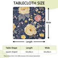 thumbnail image 2 of Pioneer Flower Floral Print Pattern Square Fitted Tablecloth with Elastic Edge,Square Table Cover,Washable Elastic Table Cover for Home Kitchen Party Decor 34"x34", 2 of 6
