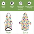 thumbnail image 6 of Fotbe Colorful Dinosaurs Print Small Dog Sweater Hoodies Pet Grey Hooded Soft Fleece Sweatshirts with Pocket Fall Winter Puppy Cat Sweaters Warm Clothes-Medium, 6 of 7