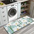 thumbnail image 3 of Teal Daisy Flower White Blooms Pattern Kitchen Rug Mat,Kitchen Runner Rugs Non Skid Washable,Decorative Kitchen Floor Mats for Kitchen,Sink,Laundry,17"x47.2", 3 of 7
