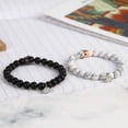 thumbnail image 3 of Pulseras De Pareja De Corona Pulseras De Cuentas Magnéticas De Piedra Natural Regalos Para Amigos De La Familia Methold AP007125-05, 3 of 5