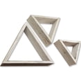 thumbnail image 2 of Ekena Millwork Set of 3, Triangle, Open Back, Vintage Farmhouse Shadow Box Shelves, Barnwood Decor Collection, Chalk Dust White, 2 of 15