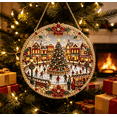thumbnail image 5 of Christmas Pearl Diamond Art Ornament Kit DIY Hanging Decor, Shimmering Holiday Craft for Tree Window Wall Fireplace(Christmas Square), 5 of 7
