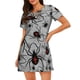thumbnail image 1 of Fotbe Spiders Bata de Dormir para Mujer con Estampado, Camisón de Algodón de Manga Corta, Ropa de Dormir Casual, 1 of 6
