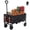 Black, variant on Simenmax Heavy Duty Collapsible Wagon Cart, 220 lbs Capacity All-Terrain Folding Wagon Portable Gear Cart for Camping, Beach, Gardening, Grocery Shopping, Blue