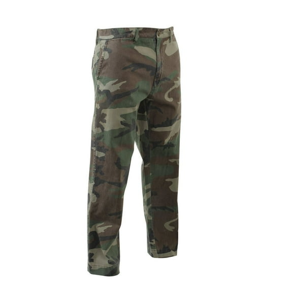 Rothco Deluxe 4-Pocket Chinos - Woodland Camo, 32