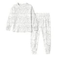 thumbnail image 4 of Conjuntos de blusas y camisas de cuello redondo y manga larga para niños y niñas con estampados de grafitis de interés, camisetas con cuello redondo, pantalones casuales, tops y pantalones para niñas., 4 of 6