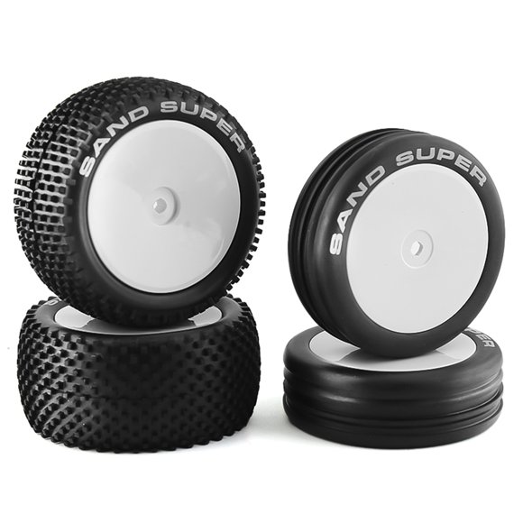Remote Control Off-Road Rally Car white 82&87mm Tires 4pcs Replacement for XRAY XB2 Serpent SRX2