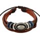 thumbnail image 1 of Pulsera de cuero punk hecha a mano para hombres y mujeres, brazalete de aleación de múltiples capas unisex, 1 of 4