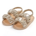 thumbnail image 2 of YMNXA Kids Toddler Girls Sandals Soft Sole Non Slip Open Toe Solid Color Comfortable Breathable Summer Walking Shoes For Daily Wear,Gold,0-6 Months, 2 of 6