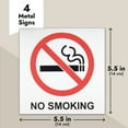 thumbnail image 5 of 4-Pack 5.5 x 5.5 Inch No Smoking Signs for Business - Self-Adhesive Metal Stickers for Homes, Vehicles and Outdoors, 5 of 8