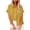 Yellow, variant on SROBPTY Womens Tops Plus Size, Summer Linen Shirts for Women, Womens Solid Button Shirts V Neck Loose Blouse Short Sleeve Casual Work Tunic with Pocket Multicolor M