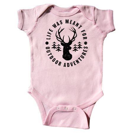 

Inktastic Life was Meant For Outdoor Adventures with Deer Gift Baby Boy or Baby Girl Bodysuit