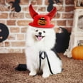 thumbnail image 4 of TIELUTT Halloween Pet Cat Witch Hat with Adjustable Horns Pet Clothes for Small Dogs Male Pet Clothes for Cats Pet Clothes Rack Pet Clothes for Medium Dogs Summer Pet Clothes for Large Dogs Girl, 4 of 4