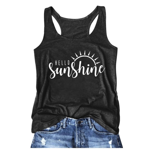 RMGVDSD Tank Tops For Women Tees Sleeveless Printed T Shirts Summer Tank Tops Loose Fit Casual Tees Comfortable Athletic T-Shirts Soft Shirts Clothes